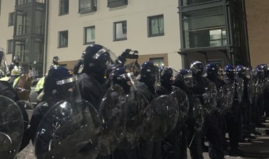 14 arrested in Britain after new Bristol bill protest turns violent