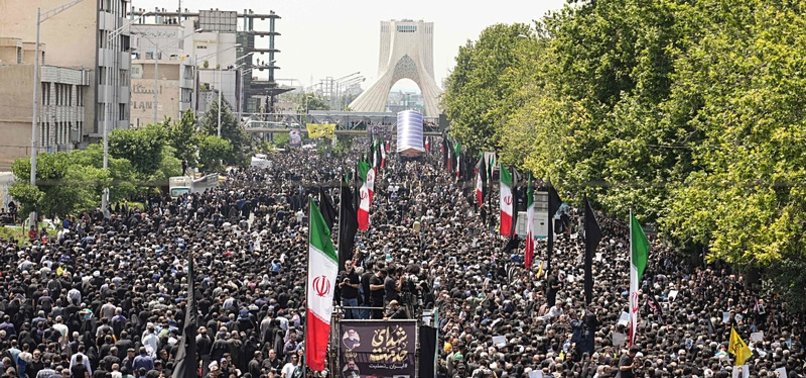 BIG CROWDS IN IRANIAN CAPITAL TEHRAN FOR LATE PRESIDENT EBRAHIM RAISIS FUNERAL