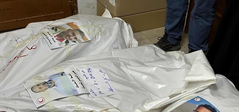 Another Israeli massacre: Palestinian paramedics' bodies found with bound hands, headshot wounds