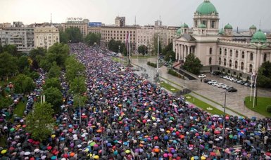 Giant anti-government rally in Belgrade over mass shootings