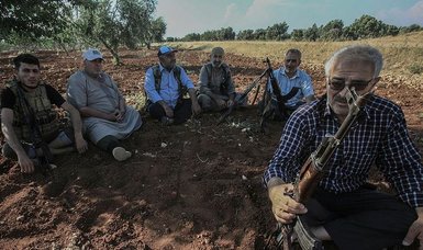 Tal Rifat elders stand shoulder to shoulder with SNA soldiers to fight YPG/PKK terrorists in Syria