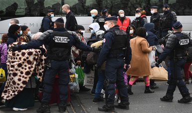 French police clear migrant camp located in Paris suburb