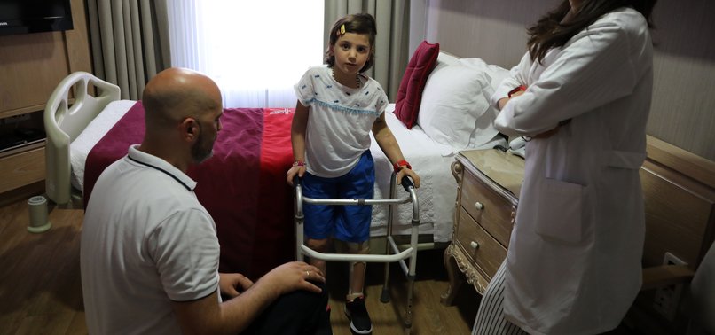 SYRIAN GIRL GETS TO WALK AGAIN THANKS TO TREATMENT IN TURKEY AFTER 20 MONTHS