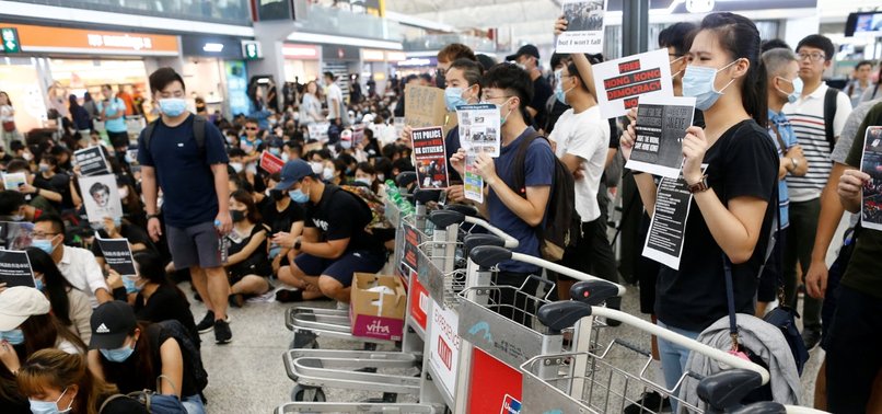 FLIGHTS OUT OF HONG KONG CANCELED AGAIN AMID ANTI-GOVERNMENT PROTESTS