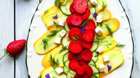 Çilekli Kabak Carpaccio