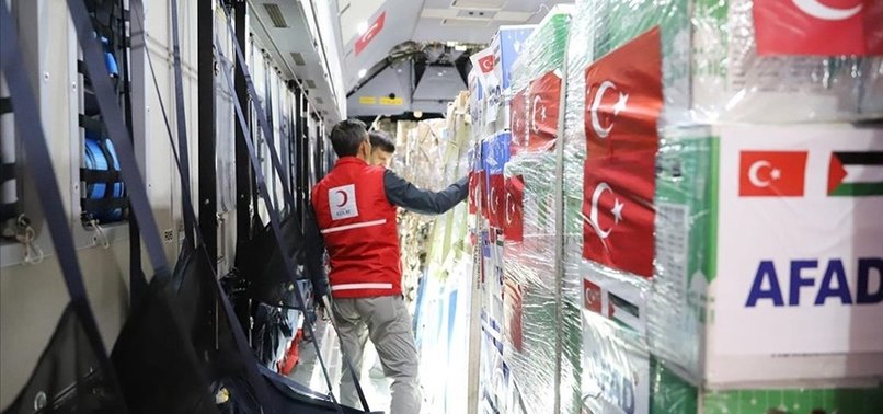 TURKISH MILITARY AIRCRAFT CARRYING HUMANITARIAN MEDICAL SUPPLIES FOR GAZA ARRIVES IN EGYPT