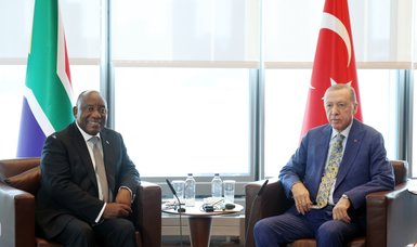 Turkish President Erdoğan meets with South African counterpart Ramaphosa in New York