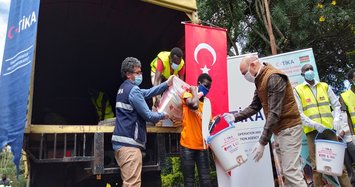 Turkish Cooperation and Coordination Agency [TIKA] distributes humanitarian aid in Kenyan capital Nairobi