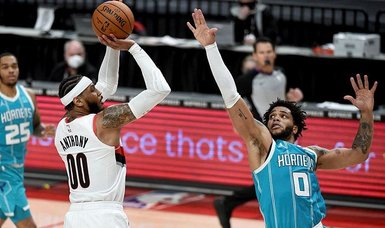 Carmelo Anthony has 29 and Blazers down Hornets 123-111