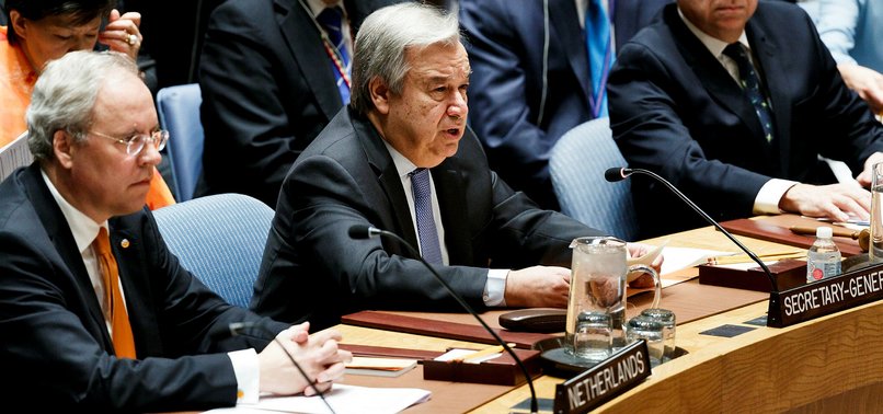 UN CHIEF GUTERRES URGES COUNTRIES ACT RESPONSIBLY OVER SYRIA