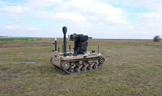 Unmanned ground vehicle BARKAN is on field with its new weapon