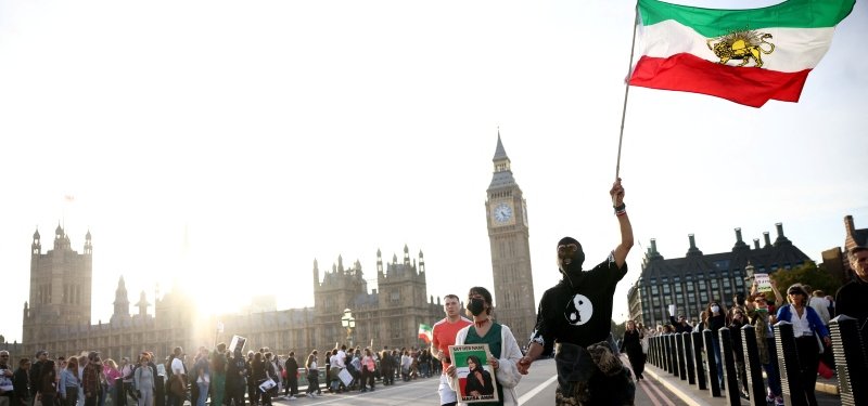 London protesters show support for ‘women’s revolution’ in Iran