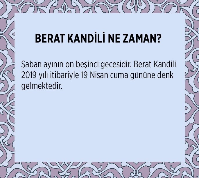 BERAT KANDİLİ NE ZAMAN?