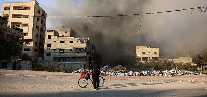 13 PALESTINIANS KILLED IN ISRAELI AIRSTRIKE ON GATHERING IN NORTHERN GAZA CITY