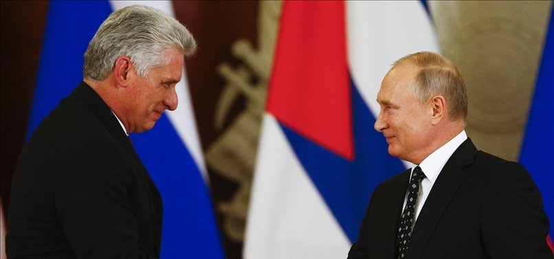 RUSSIAN, CUBAN PRESIDENTS MEET IN MOSCOW, DECRY UNFAIR SANCTIONS
