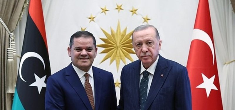Turkish President Erdogan welcomes Libyan Premier Dbeibeh to Ankara