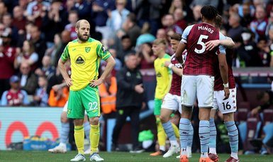 Norwich City relegated from Premier League after 2-0 loss at Aston Villa
