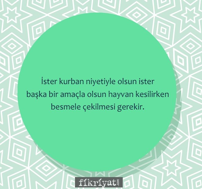 KURBAN KESERKEN NASIL NİYET EDİLİR?