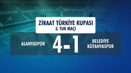 Alanyaspor 4 - 1 Belediye Kütahyaspor (Ziraat Türkiye Kupası 3. Tur Maçı) 