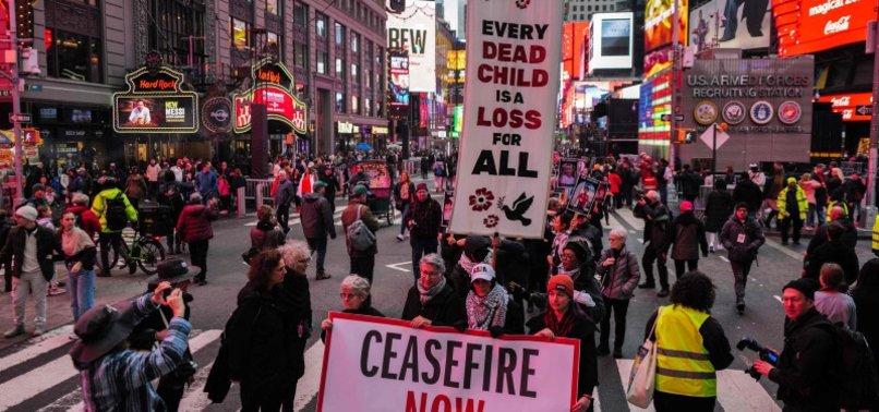 THOUSANDS RALLY IN NEW YORK CITY IN SILENT PROTEST TO REMEMBER SLAIN CHILDREN IN GAZA